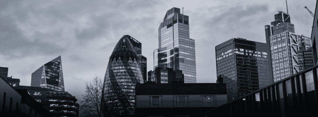 High rise London skyline