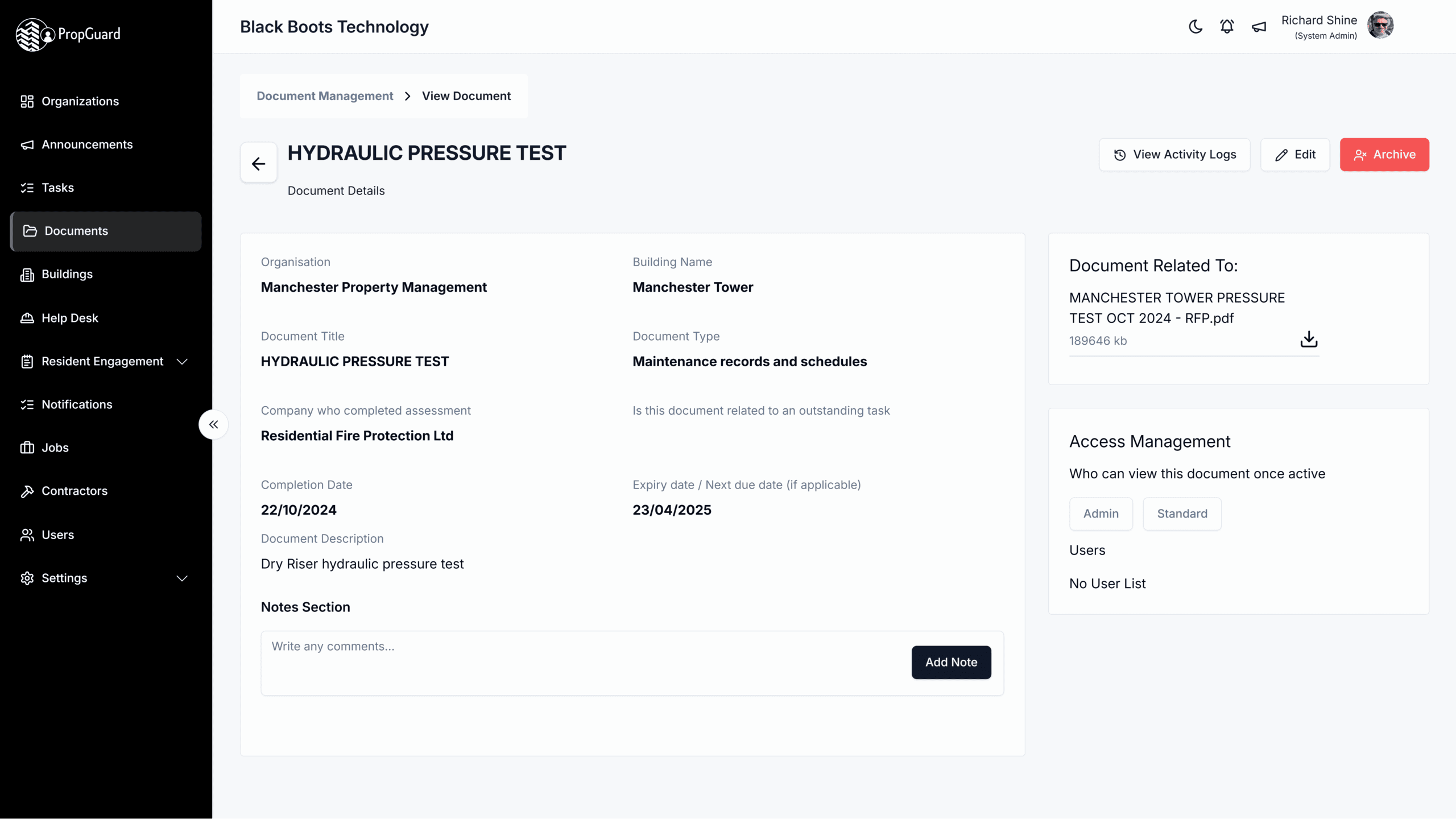 PropGuard Document Management